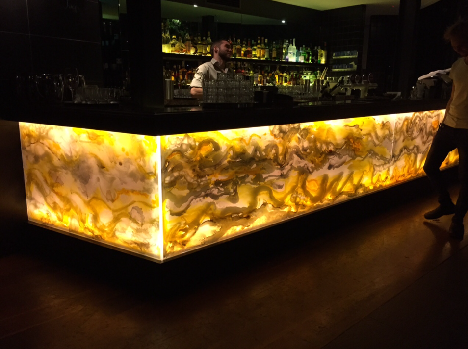 Back Lit Glass Bar Fronts Voodoo Glass Brisbane Gold Coast and Brisbane Glass Suppliers